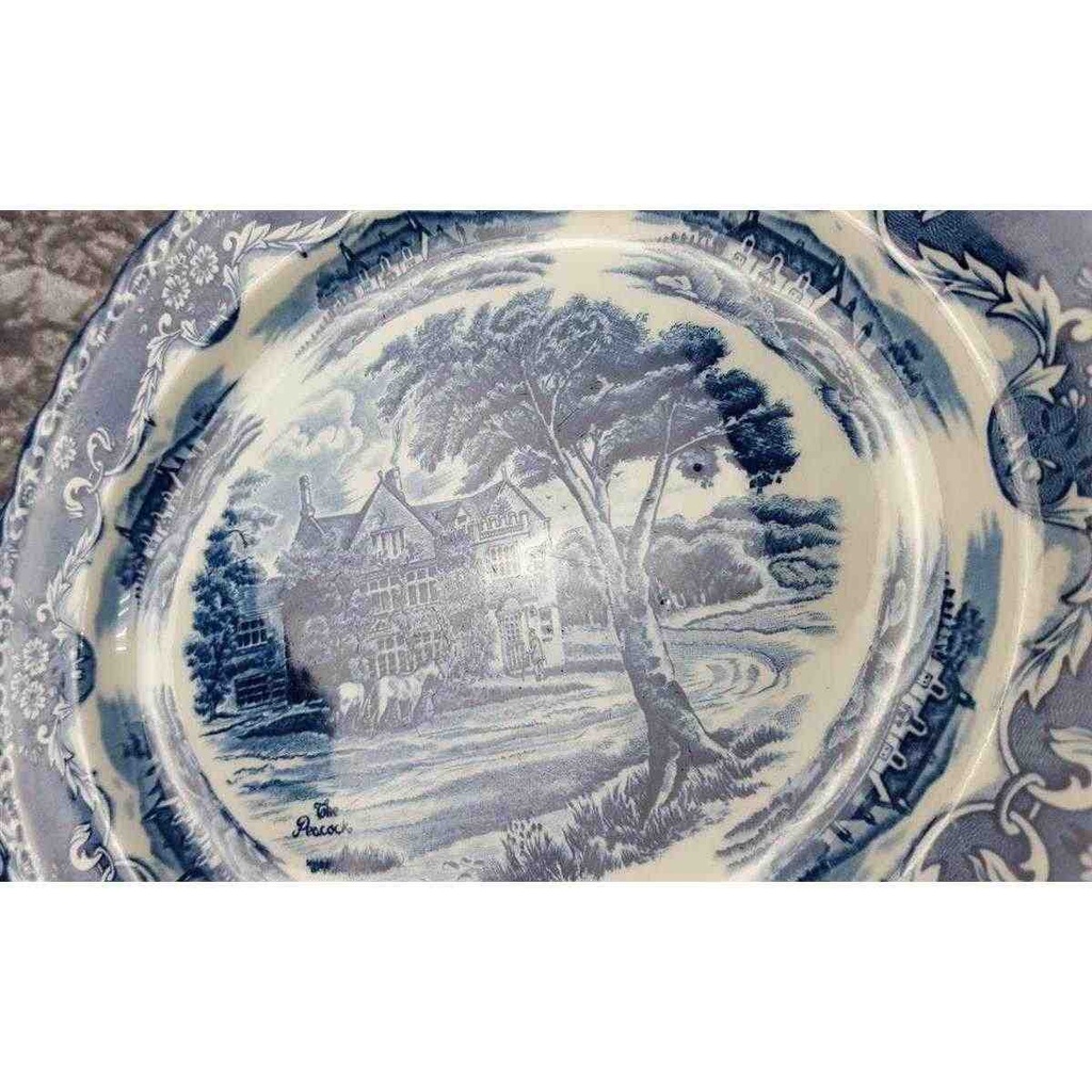 [45817625] Servierplatte Speiseplatte 30,7x25 cm Grindley English Country Inns Blau gebraucht - gut Bild 3