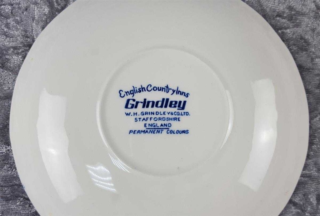 [45817628] Untertasse für Suppe 16 cm Grindley English Country Inns Blau gebraucht - gut Bild 6