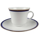 [45817686] Kaffeetasse mit Untertasse Tasse Goldrand Jaeger & Co PMR Blau gebraucht - gut Bild 2