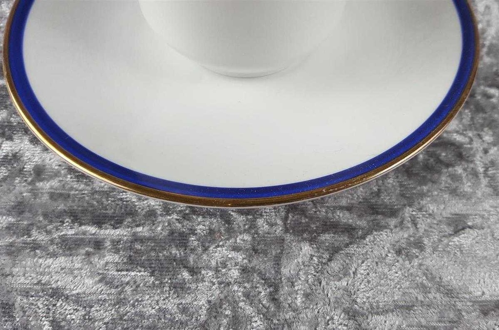 [45817686] Kaffeetasse mit Untertasse Tasse Goldrand Jaeger & Co PMR Blau gebraucht - gut Bild 3