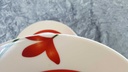 [2119353] 5er Set Speiseteller Essteller 26,8 cm Wellco Design Krefeld Einzelteile Blumen Rot gebraucht - akzeptabel Bild 5