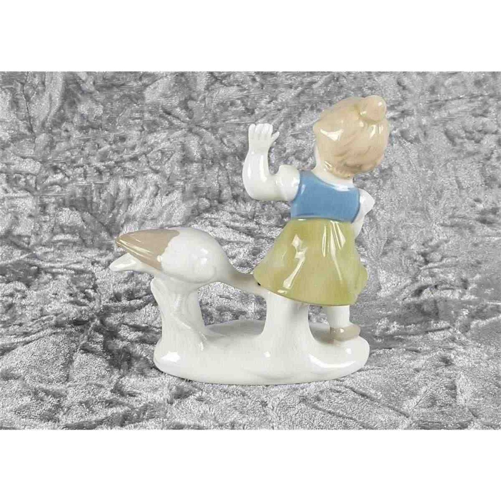[45817712] Figur Wagner & Apel Mädchen mit Storch gebraucht - sehr gut Bild 3