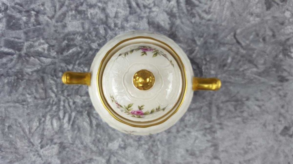 [45817722] Zuckerdose Rosenthal Sanssouci Moosrose Elfenbeinfarben Elfenbein Beige gebraucht - sehr gut Bild 3