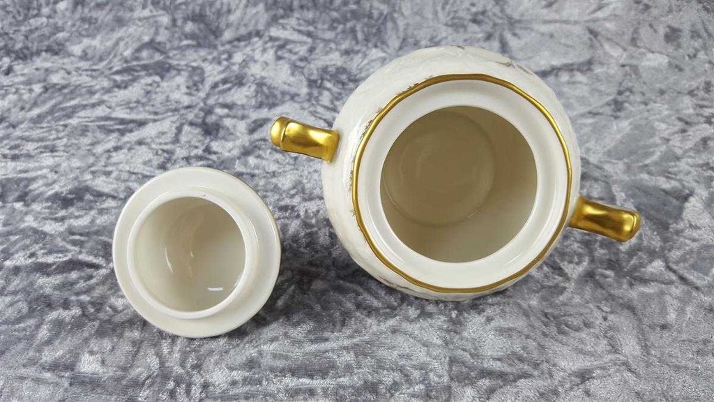 [45817722] Zuckerdose Rosenthal Sanssouci Moosrose Elfenbeinfarben Elfenbein Beige gebraucht - sehr gut Bild 4