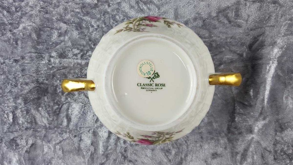 [45817722] Zuckerdose Rosenthal Sanssouci Moosrose Elfenbeinfarben Elfenbein Beige gebraucht - sehr gut Bild 5
