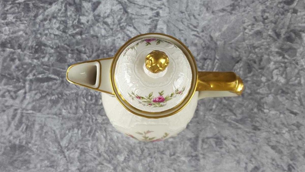 [45817726] Kaffeekanne 1,1 L Rosenthal Sanssouci Moosrose Elfenbeinfarben Elfenbein Beige gebraucht - akzeptabel Bild 6