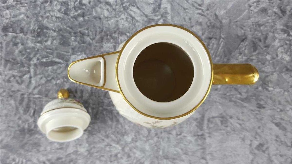 [45817726] Kaffeekanne 1,1 L Rosenthal Sanssouci Moosrose Elfenbeinfarben Elfenbein Beige gebraucht - akzeptabel Bild 7