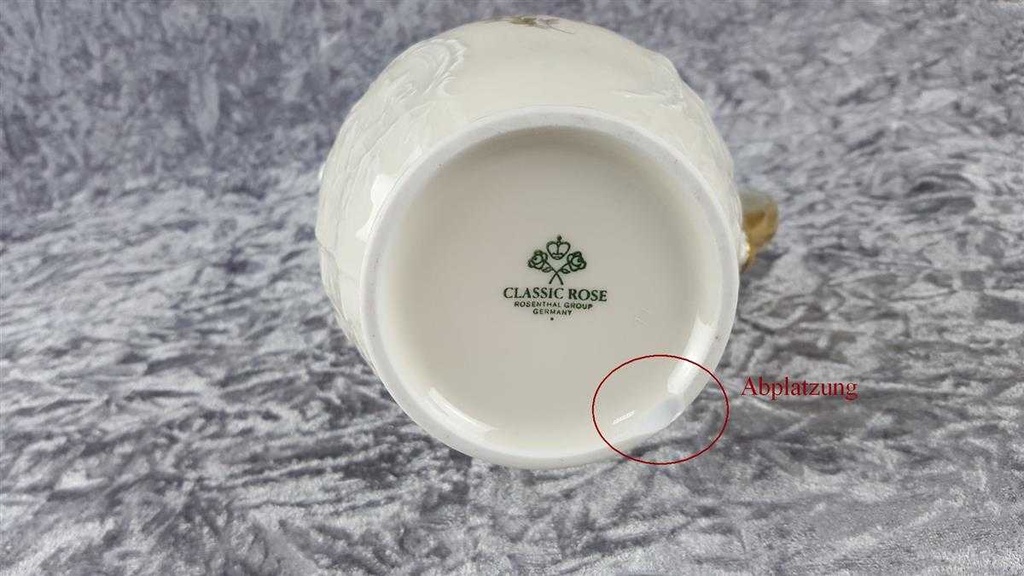 [45817726] Kaffeekanne 1,1 L Rosenthal Sanssouci Moosrose Elfenbeinfarben Elfenbein Beige gebraucht - akzeptabel Bild 9