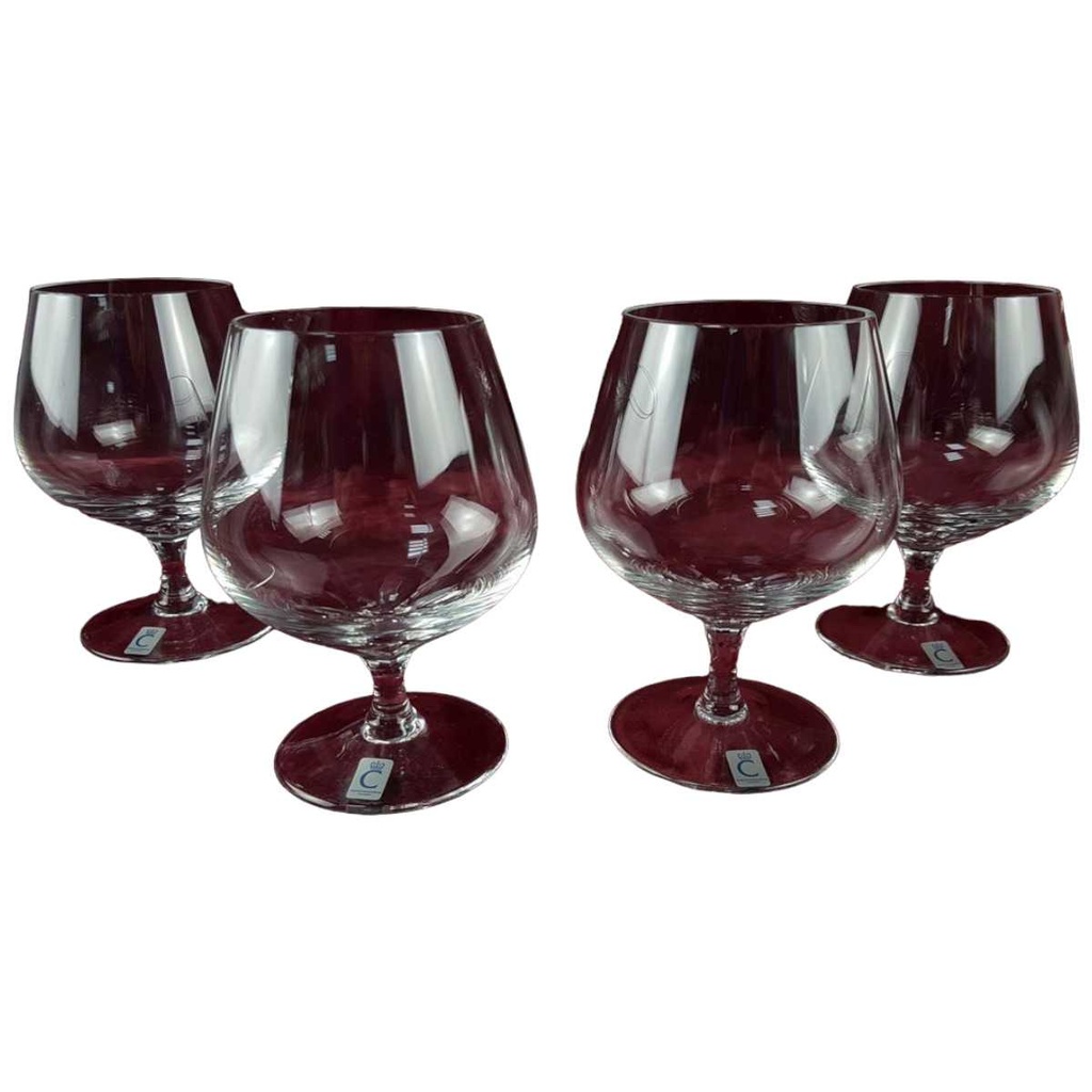 [2119354] 4er Set Cognacschwenker Cognacglas Schott Christinenhütte Transparent gebraucht - gut Bild 2