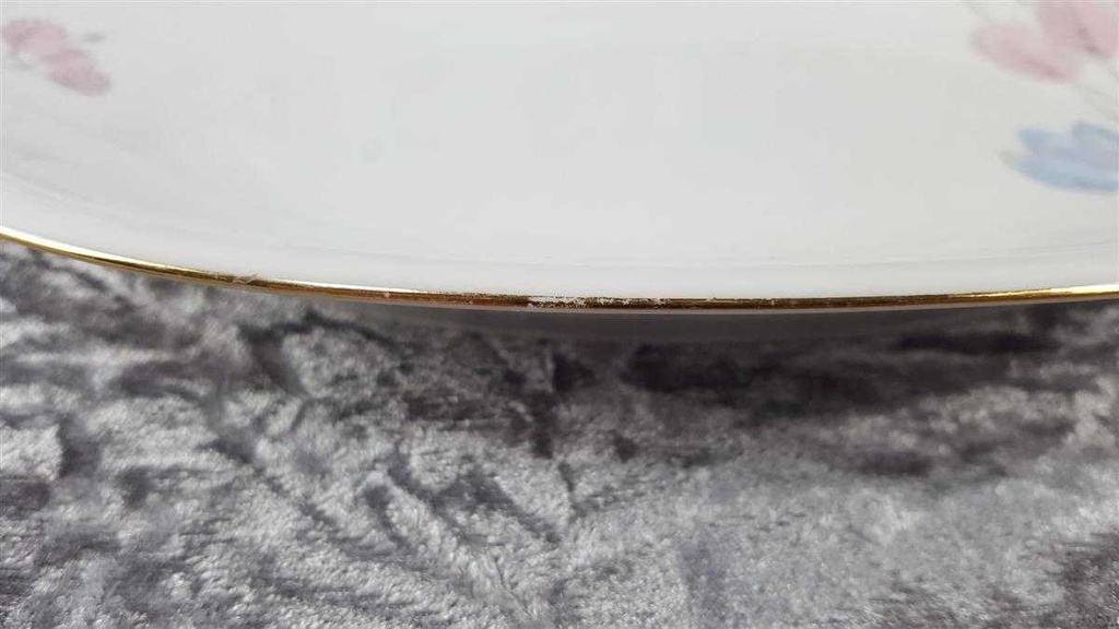 [45817777] Servierplatte Goldrand 28,2x19,2 cm Schirnding Bavaria gebraucht - gut Bild 4