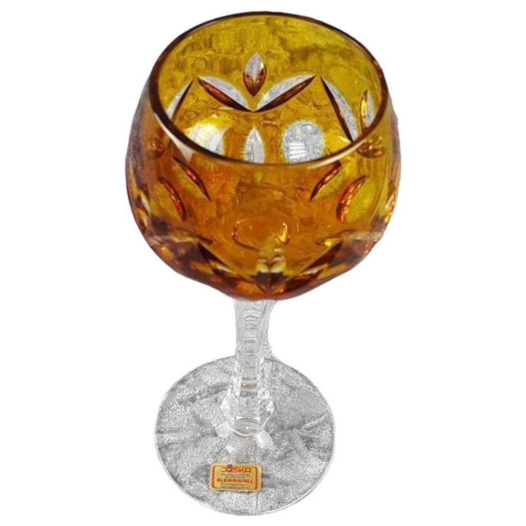 [45817826] Weinrömer Römer Überfangglas Joska Waldglashütte Bodenmais Orange Beige Bernstein gebraucht - sehr gut Bild 2