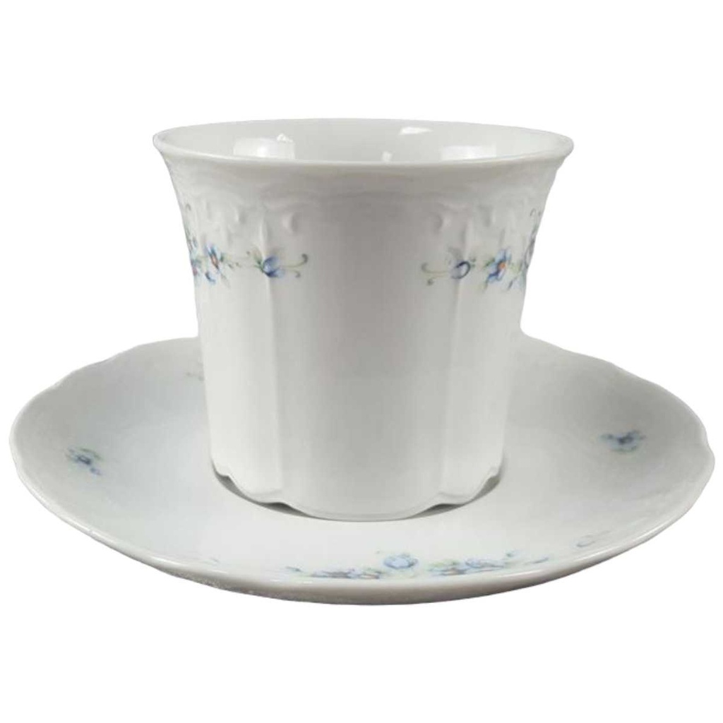 [45817838] Kaffeetasse mit Untertasse Tasse Seltmann Weiden Julia Blaue Margeritenranke gebraucht - gut Bild 2