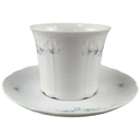 [45817838] Kaffeetasse mit Untertasse Tasse Seltmann Weiden Julia Blaue Margeritenranke gebraucht - gut Bild 2