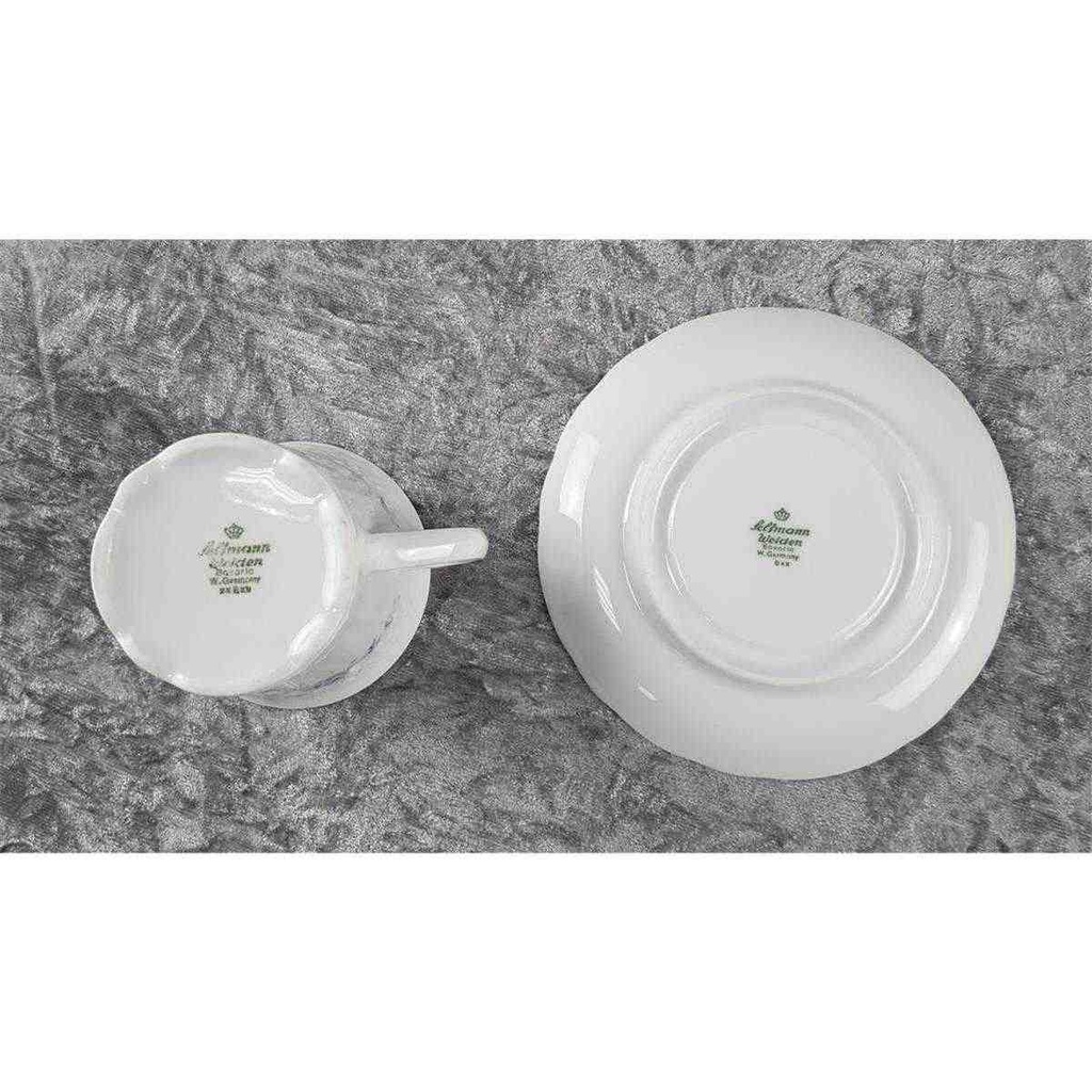 [45817838] Kaffeetasse mit Untertasse Tasse Seltmann Weiden Julia Blaue Margeritenranke gebraucht - gut Bild 5
