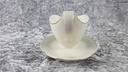 [45817847] Sauciere mit Teller Goldrand 1tlg Tirschenreuth Dekor 1244 Blumendekor Elfenbein Beige gebraucht - sehr gut Bild 4