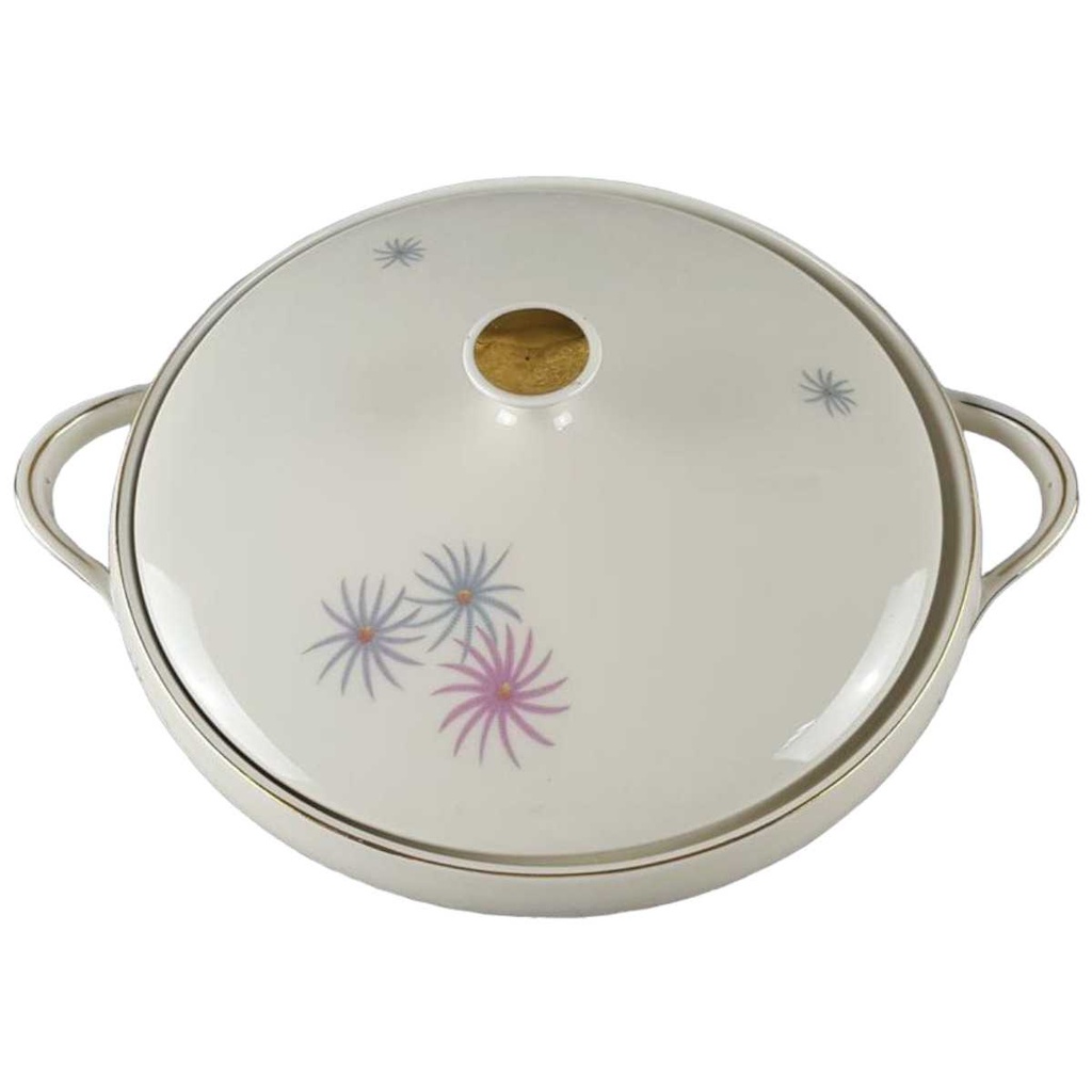 [45817851] Ragoutterrine Servierschüssel Goldrand 1,5 L Tirschenreuth Dekor 1244 Elfenbein gebraucht - gut Bild 2