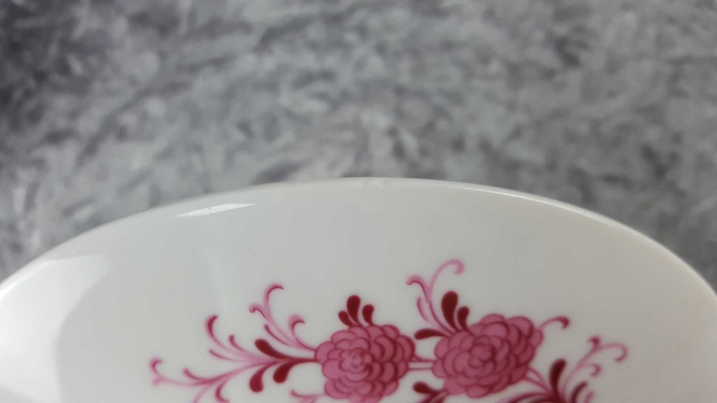 [45817862] Ragoutterrine Servierschüssel mit Henkeln Deckel 1,8 L Seltmann Weiden Annabell rote Blüte 26043 gebraucht - akzeptabel Bild 8