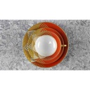 [45817864] Teetasse mit Untertasse Sammelgedeck Teegedeck 3tlg Wallendorf Wallendorfer Porzellan ehem. VEB W 1764 Goldrelief gebraucht - sehr gut Bild 4