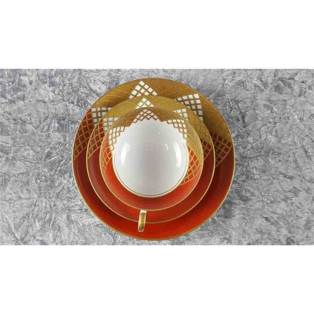 [45817864] Teetasse mit Untertasse Sammelgedeck Teegedeck 3tlg Wallendorf Wallendorfer Porzellan ehem. VEB W 1764 Goldrelief gebraucht - sehr gut Bild 5