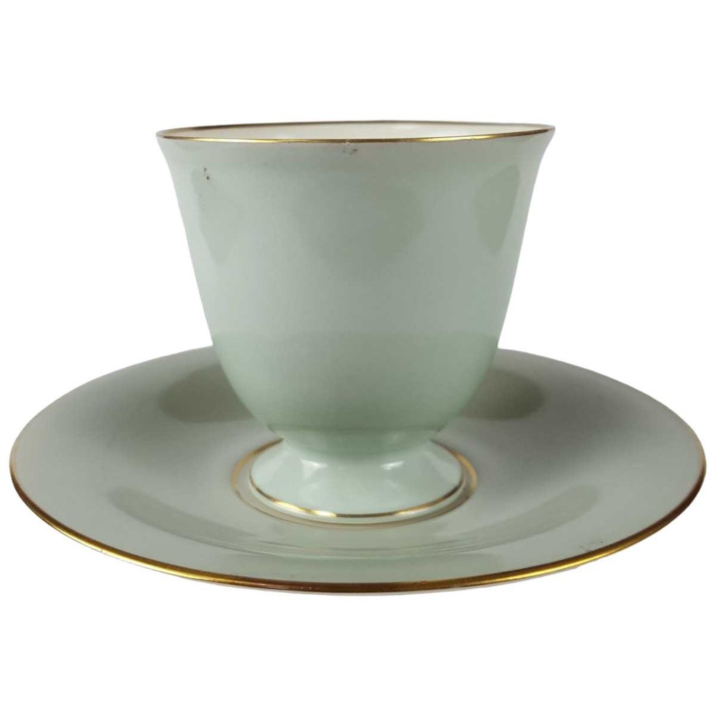 [45817892] Mokkatasse mit Untertasse Tasse Espressotasse Goldrand Tirschenreuth gebraucht - sehr gut Bild 2