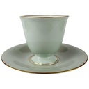 [45817892] Mokkatasse mit Untertasse Tasse Espressotasse Goldrand Tirschenreuth gebraucht - sehr gut Bild 2