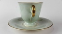 [45817892] Mokkatasse mit Untertasse Tasse Espressotasse Goldrand Tirschenreuth gebraucht - sehr gut Bild 4