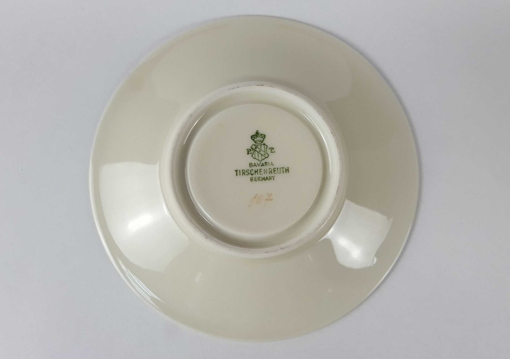 [45817892] Mokkatasse mit Untertasse Tasse Espressotasse Goldrand Tirschenreuth gebraucht - sehr gut Bild 7