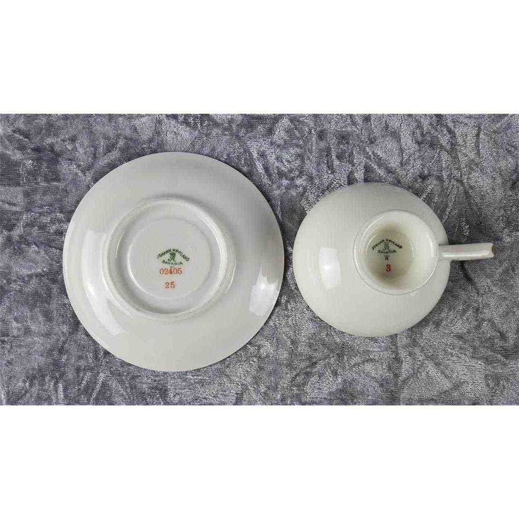 [45817896] Untertasse Mokkatasse Tasse Espressotasse mit Johann Haviland Bavaria gebraucht - gut Bild 3
