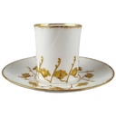 [45817900] Mokkatasse mit Untertasse Tasse Espressotasse Golddekor Limoges France gebraucht - gut Bild 2