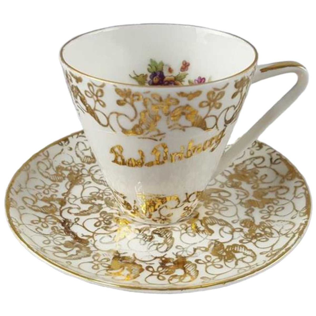 [45817901] Mokkatasse Tasse Espressotasse mit Untertasse & Golddekor Kaiser Porzellan Alka Kunst gebraucht - gut Bild 2