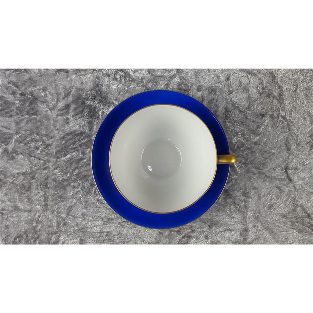 [45817903] Espressotasse mit Untertasse Goldrand 4,3 cm Bremer & Schmidt Eisenberg gebraucht - gut Bild 2