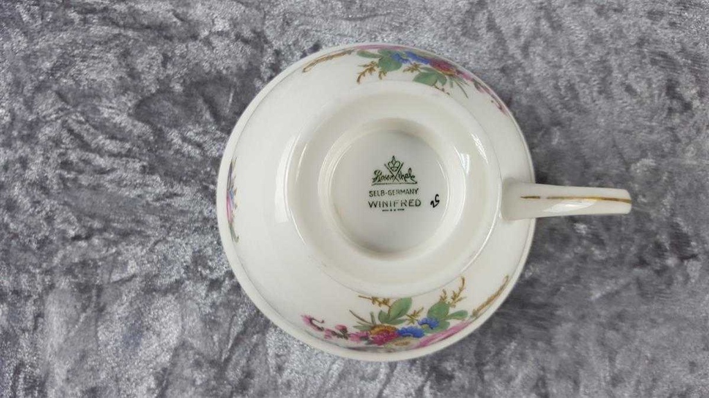 [45817911] Teetasse Tasse Goldrand Rosenthal Winifred bunte Blumen Elfenbein Beige gebraucht - sehr gut Bild 6