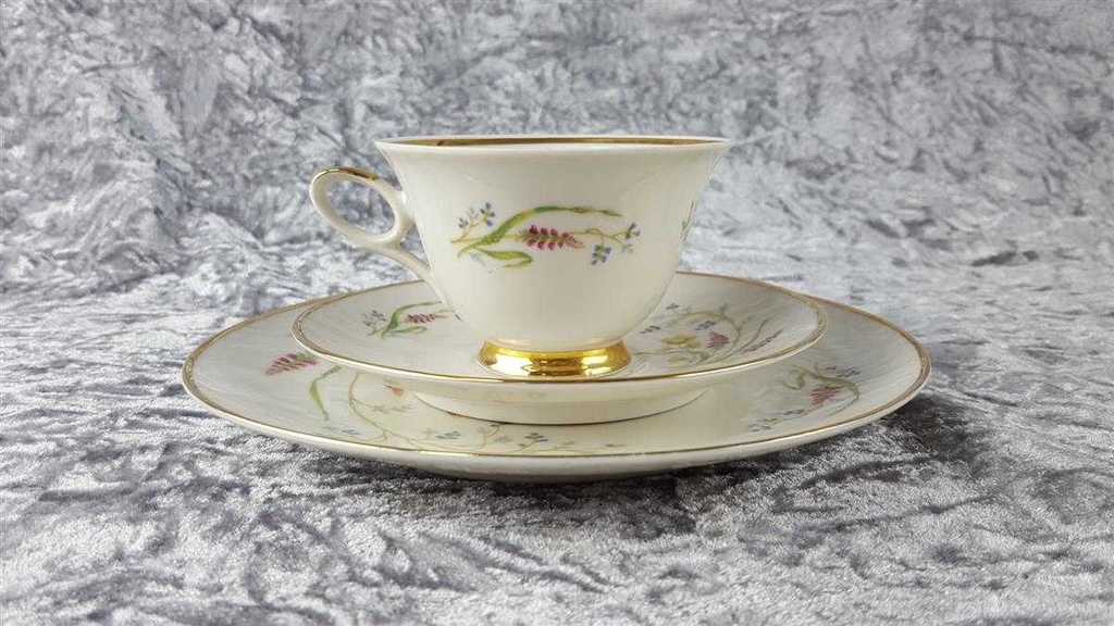 [45817920] Sammelgedeck Goldrand 3tlg Winterling Marktleuthen Elfenbein Beige gebraucht - gut Bild 4