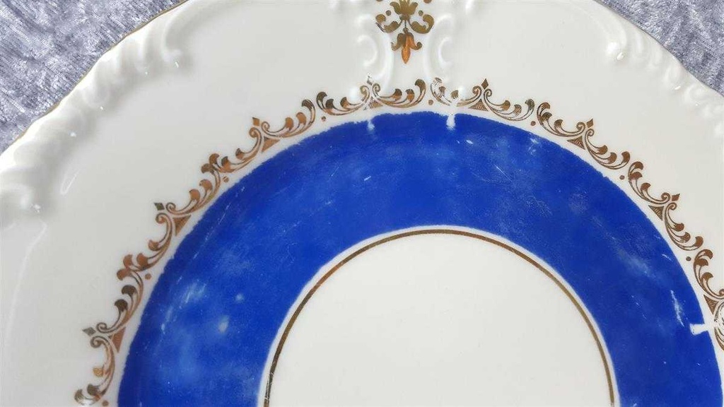 [45817932] Teegedeck Golddekor Schumann Elfenbein Blau Beige gebraucht - akzeptabel Bild 3