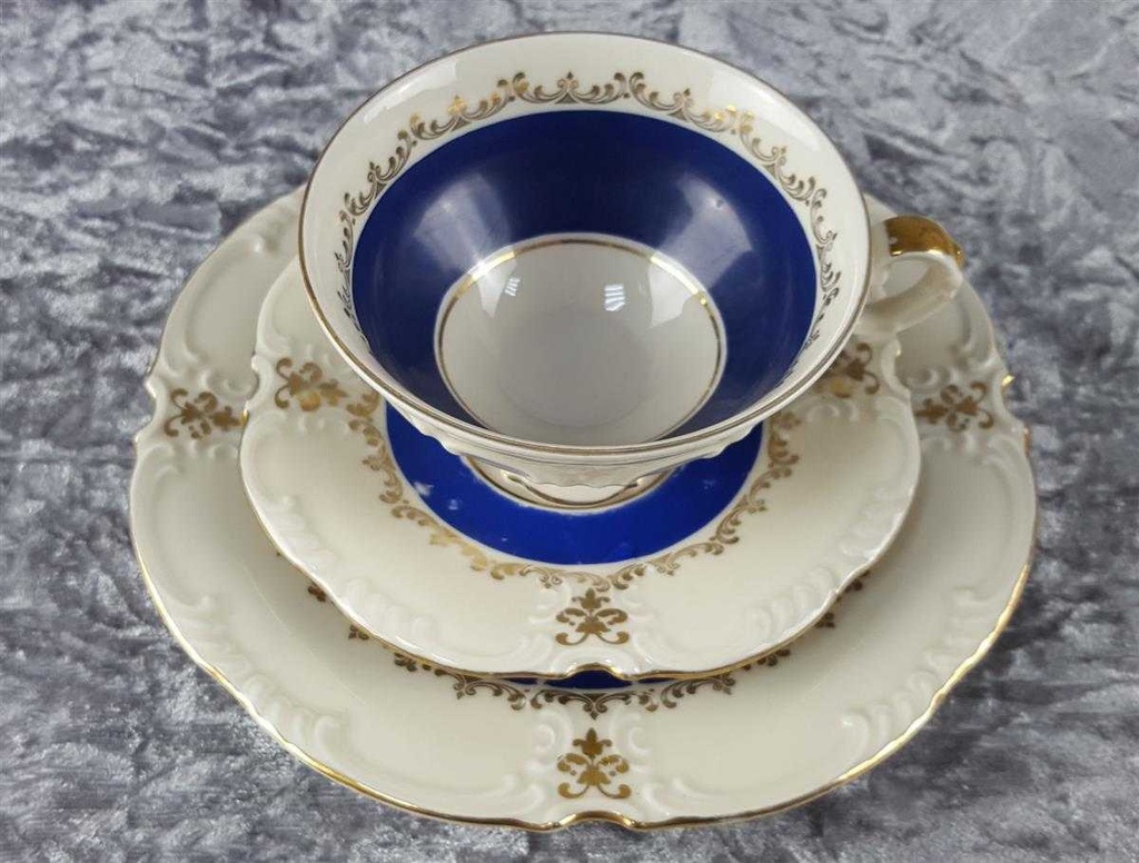 [45817932] Teegedeck Golddekor Schumann Elfenbein Blau Beige gebraucht - akzeptabel Bild 5