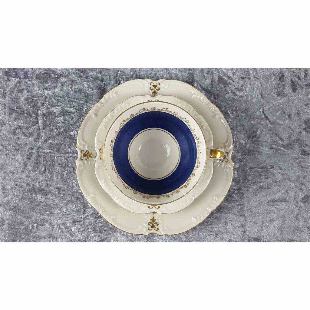 [45817932] Teegedeck Golddekor Schumann Elfenbein Blau Beige gebraucht - akzeptabel Bild 6