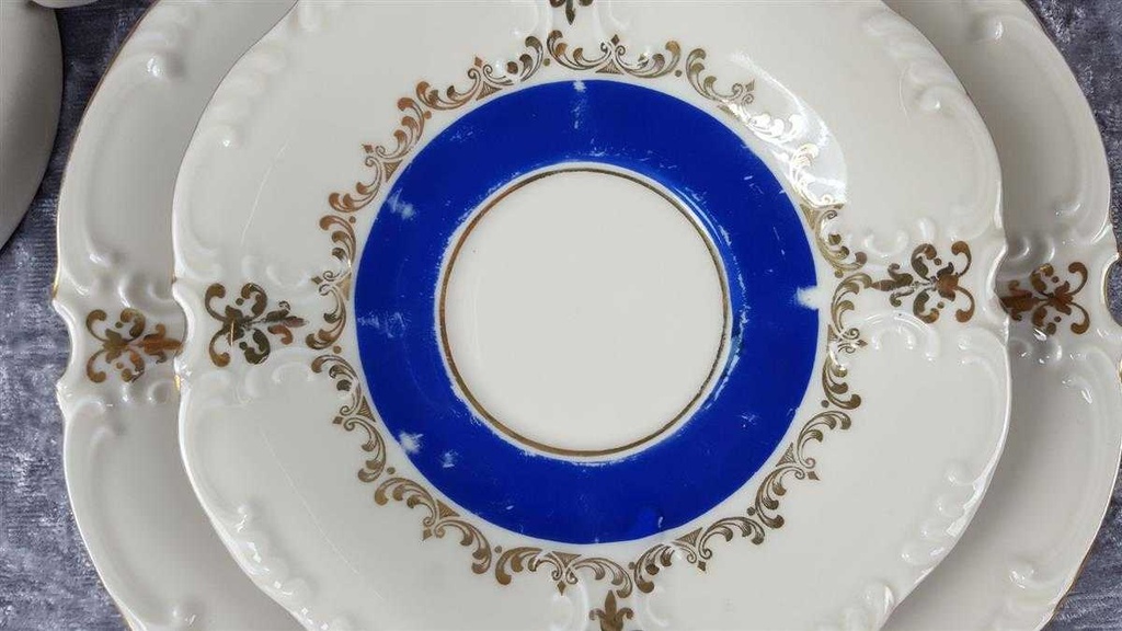 [45817932] Teegedeck Golddekor Schumann Elfenbein Blau Beige gebraucht - akzeptabel Bild 7