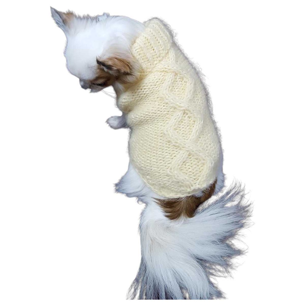 [45817955] Chihuahua Hundebekleidung Pullover gelb Handarbeit Gr. S (bis 2,5 kg) Bild 2