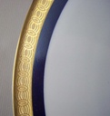 [4581804] Kuchenteller 19,5 cm Winterling Marktleuthen Kobaltrand mit Goldraute rund gebraucht - gut Bild 2