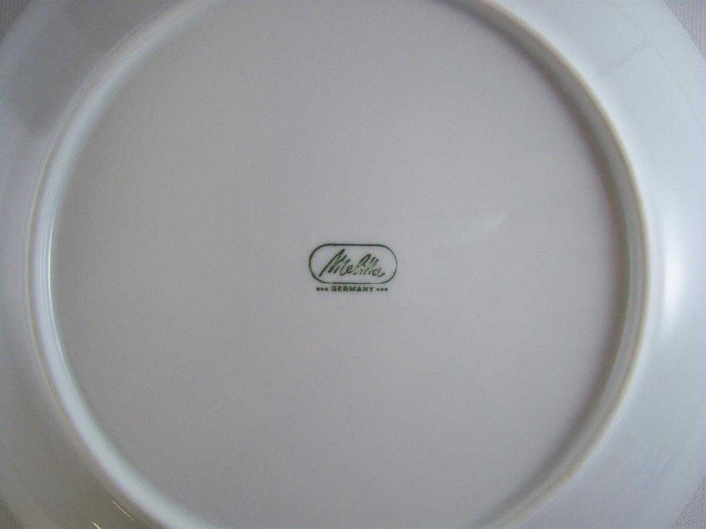 [4581806] Kuchenteller Dessertteller Frühstücksteller 19 cm Melitta Lindau Grüner Rand Grün gebraucht - gut Bild 2