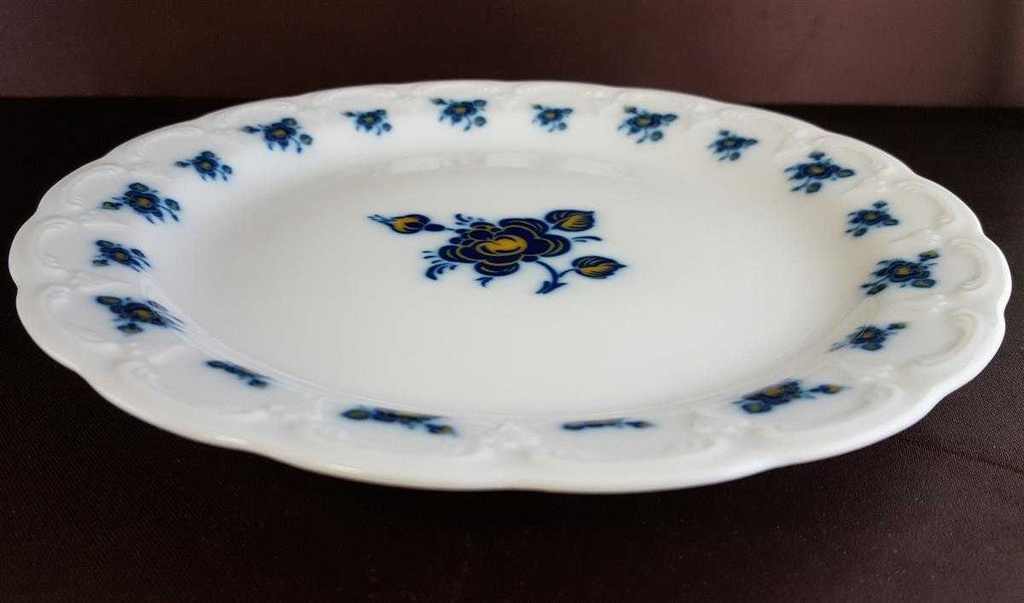 [4581810] Kuchenteller Dessertteller Frühstücksteller 19 cm Krautheim Sissy blau gelbe Blumen echt Kobalt gebraucht - sehr gut Bild 2