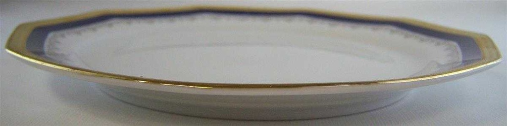 [4581820] Kuchenteller Dessertteller Frühstücksteller 19,5 cm Winterling Marktleuthen Kobaltrand mit Goldraute eckig gebraucht - gut Bild 2
