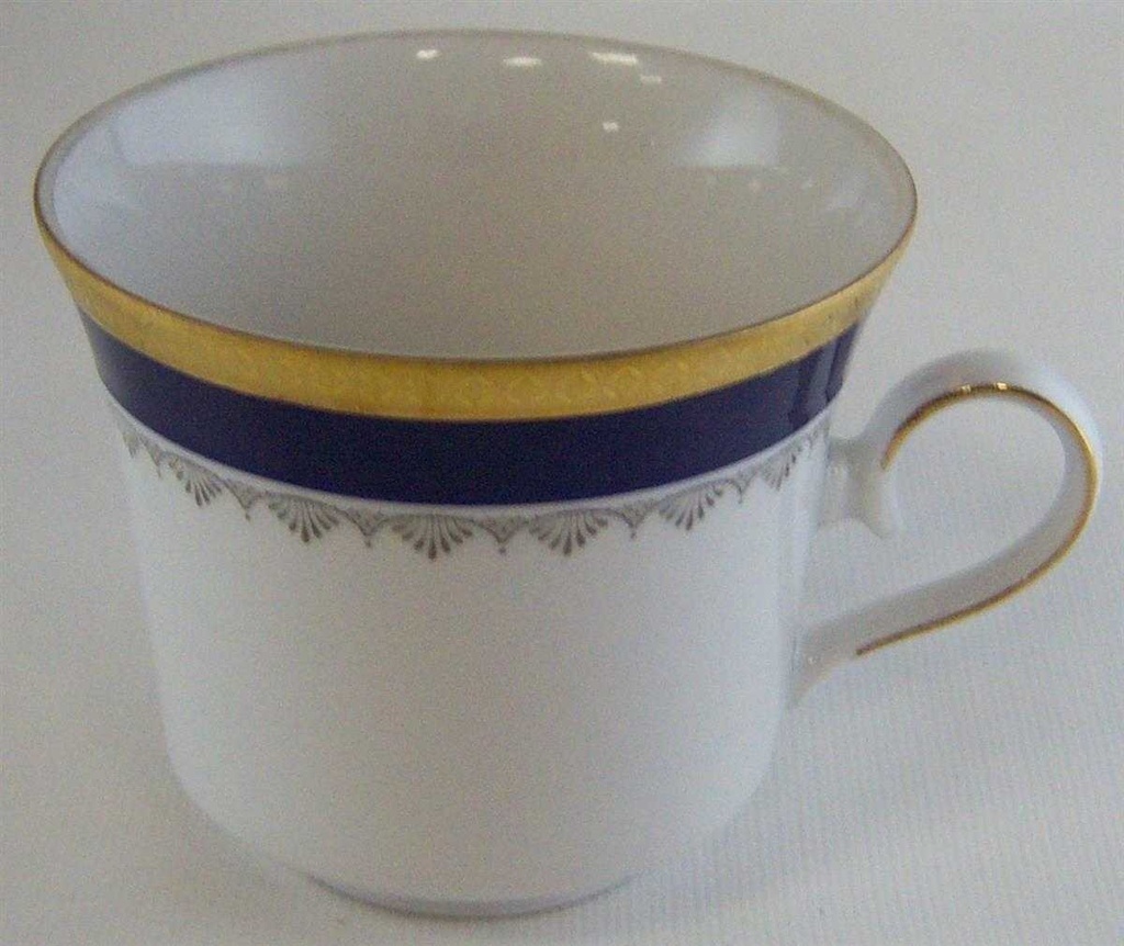 [4581822] Kaffeetasse Tasse Winterling Marktleuthen Kobaltrand mit Goldraute eckig gebraucht - sehr gut Bild 2