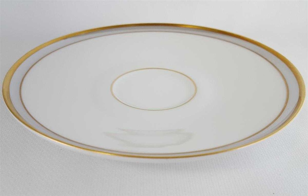 [4581838] Untertasse für Kaffee 15 cm Heinrich Grazie Grauband Gold gebraucht - sehr gut Bild 2