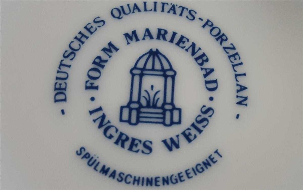 [4581843] Schale 12,8 cm Marienbad Ingres Weiss Blauband gebraucht - gut Bild 4
