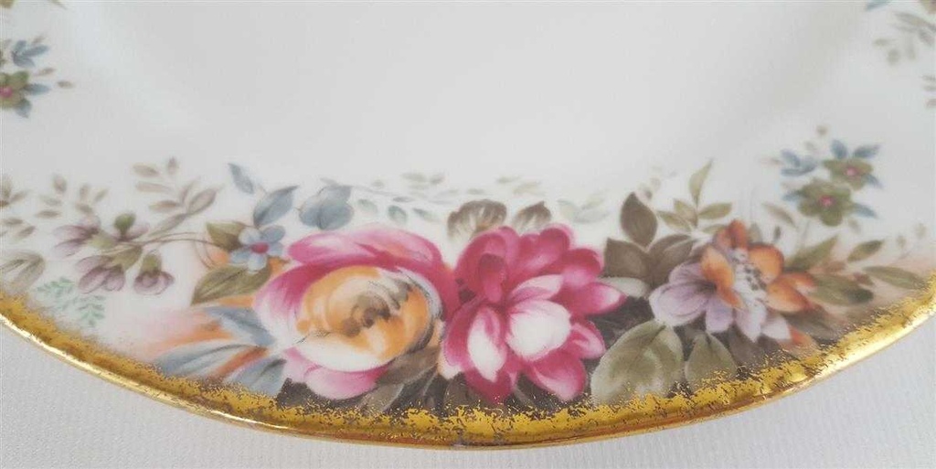 [4581846] Kuchenteller 20,2 cm Queen Anne Summer Rose gebraucht - sehr gut Bild 3