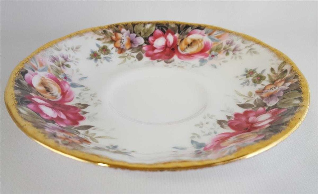 [4581847] Untertasse für Kaffee 14 cm Queen Anne Summer Rose gebraucht - sehr gut Bild 2
