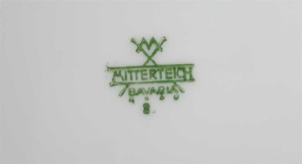 [4581866] Kuchenteller 19,6 cm Mitterteich blaue Kreise gebraucht - gut Bild 4
