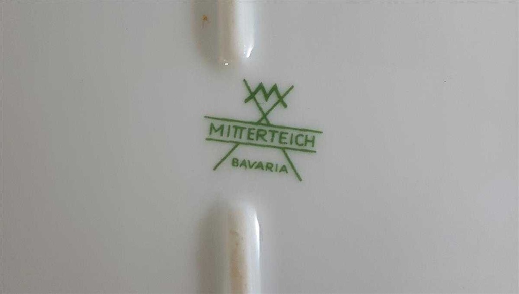 [4581882] Tablett für Milch und Zucker Mitterteich Form 234 blaue Blume gebraucht - gut Bild 3