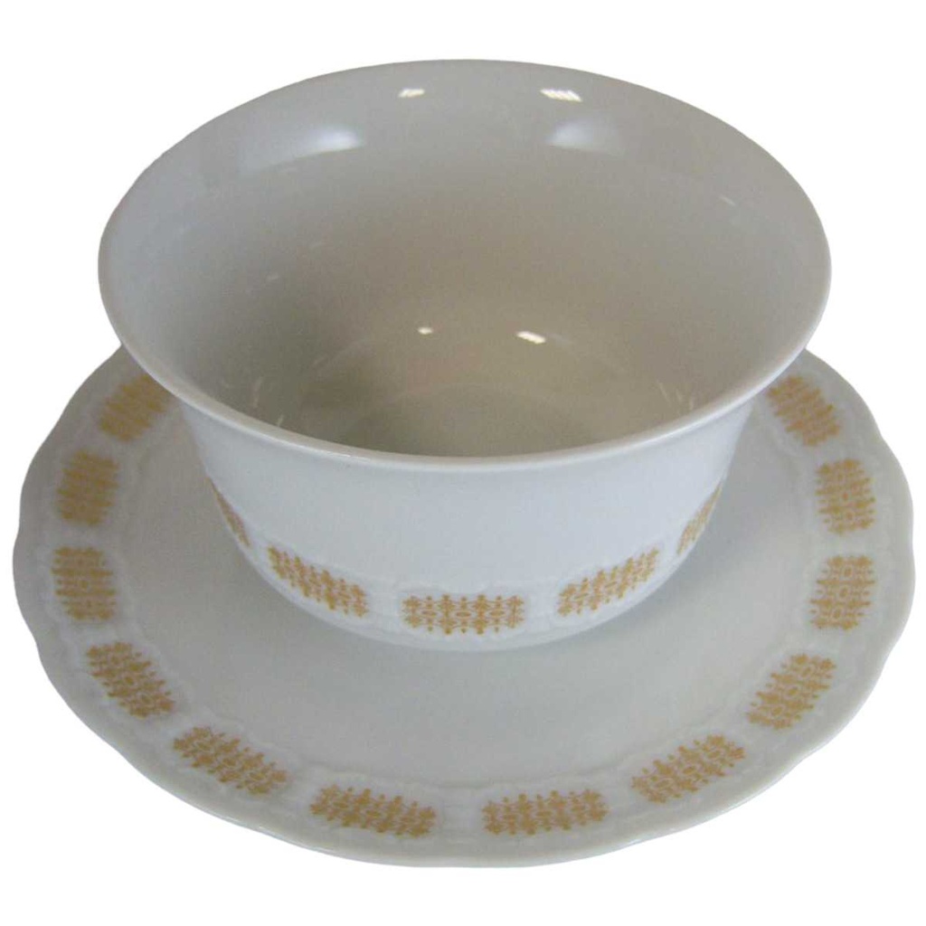 [458189] Sauciere mit Teller Golddekor 1tlg Krautheim Rialto gebraucht - sehr gut Bild 2